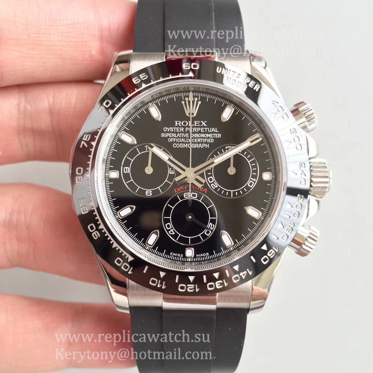 Perfect Replica R01ex Daytona 116519 LN ARF SS 904L Black Dial 4130