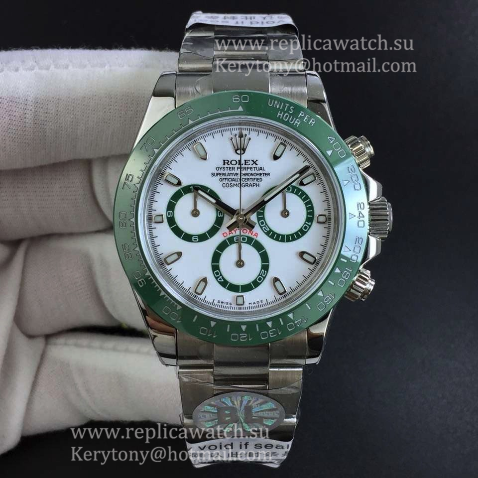 Replica R01ex Daytona  116520 LV BLF SS White Dial 4130