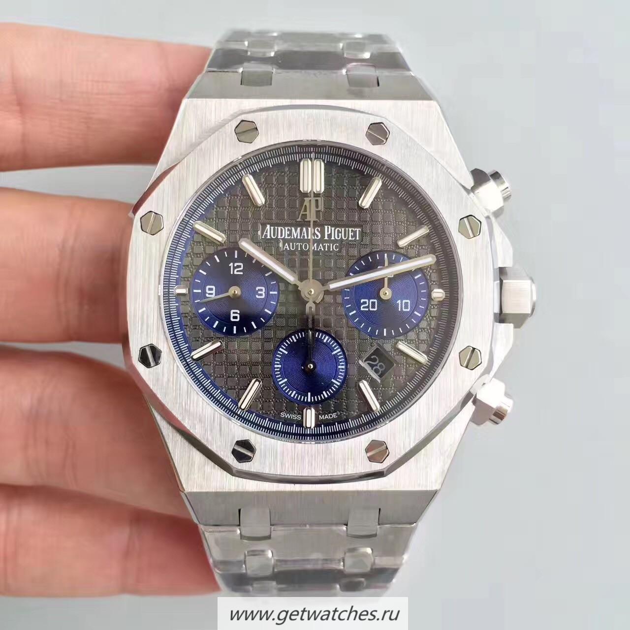 Best Price Audemars P1g*et Royal Oak Chrono 26331 JHF SS Black Dial 7750